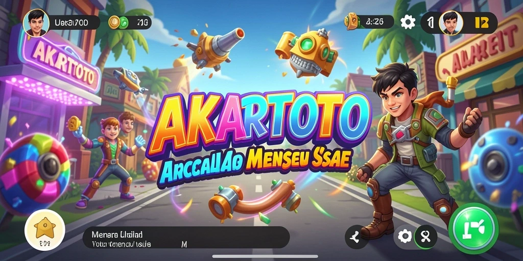 Screenshot menampilkan aksi seru gameplay Arcade di AKARTOTO.