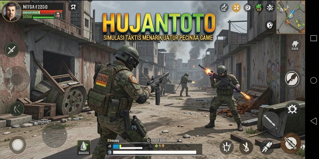 Screenshot gameplay HUJANTOTO menampilkan aksi seru dalam simulasi.
