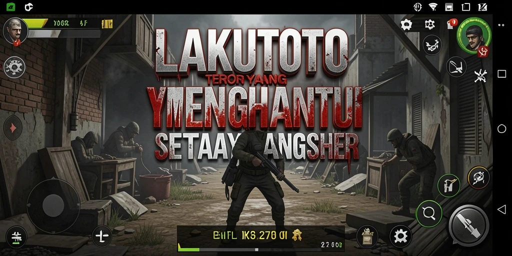 Tangkapan layar menampilkan gameplay menegangkan LAKUTOTO dengan suasana horror yang mendalam.