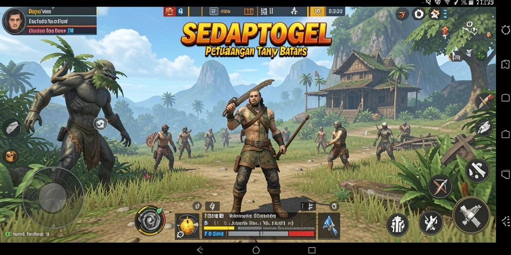 Screenshot gameplay SEDAPTOGEL yang menunjukkan eksplorasi dunia terbuka.