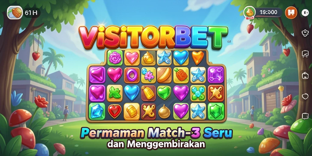 Gameplay seru dari VISITORBET dengan elemen Match-3 yang memikat.